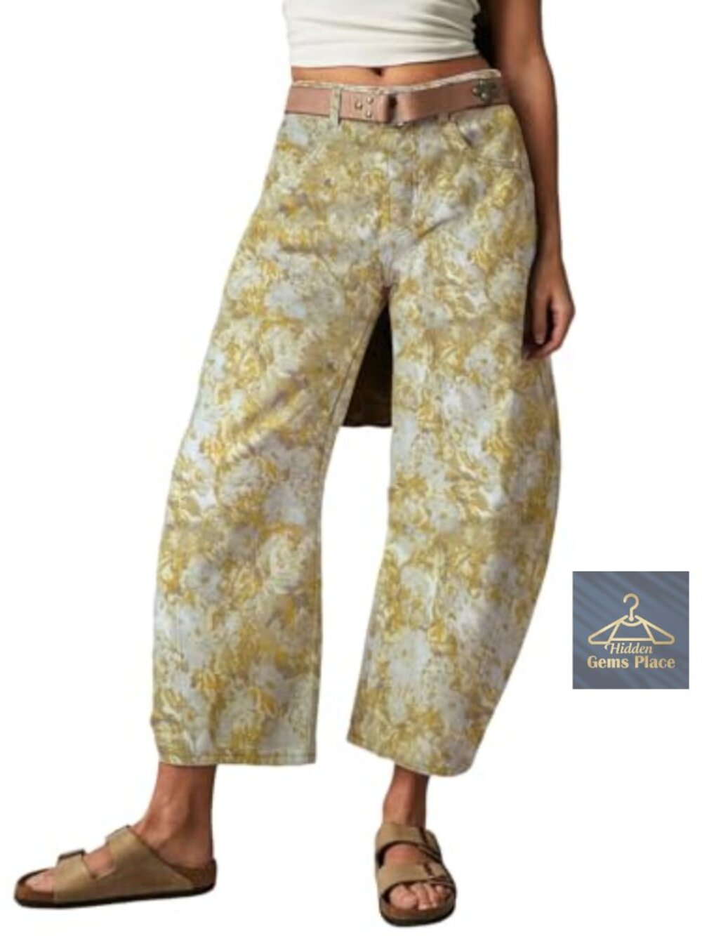 Women Mid Rise Barrel Wide Leg Boyfriend Jeans Cotton Elastane